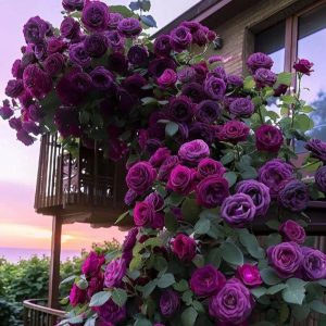 Роза Плетистая Плум Пэшн купить по цене от 610р. в интернет-магазине «Посадика» с доставкой почтой в в Зеленоградске и по всей России – [изображение №1].